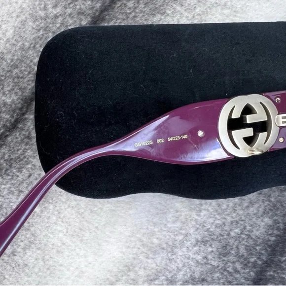 Gucci GG Logo Luxury Chocolate Brown Square Sunglasses GG1022S - Picture 3 of 11